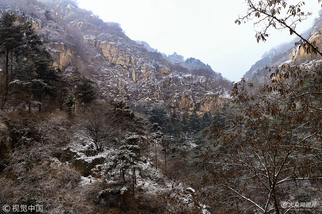 泰山迎今冬第一场降雪,泰山迎来冬日初雪